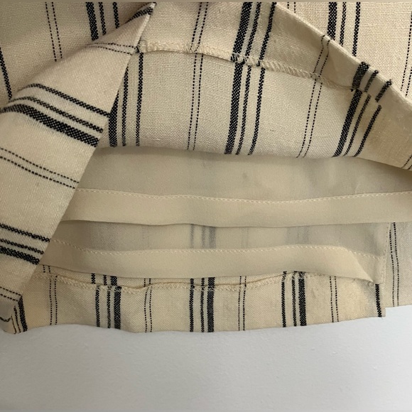 Vintage Ralph Lauren Purple Lable Linen Pencil Lined Skirt Black Stripped Siz 8 - Picture 7 of 7